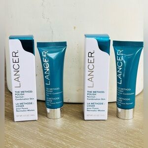 2 Lancer The Method Polish Skincare Mini Size 0.5 oz Each